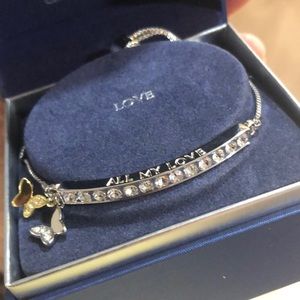 Silver butterfly bracelet